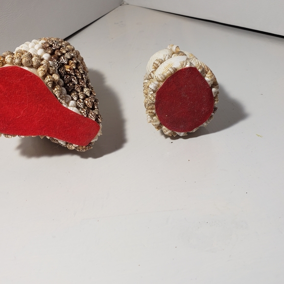 Vintage shell art owl set - Picture 5 of 5